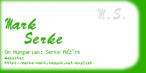 mark serke business card